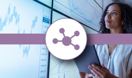 Analytics Module dashboard showing real-time information, scheduled reports, and statistical charts for operational performance and compliance tracking.
