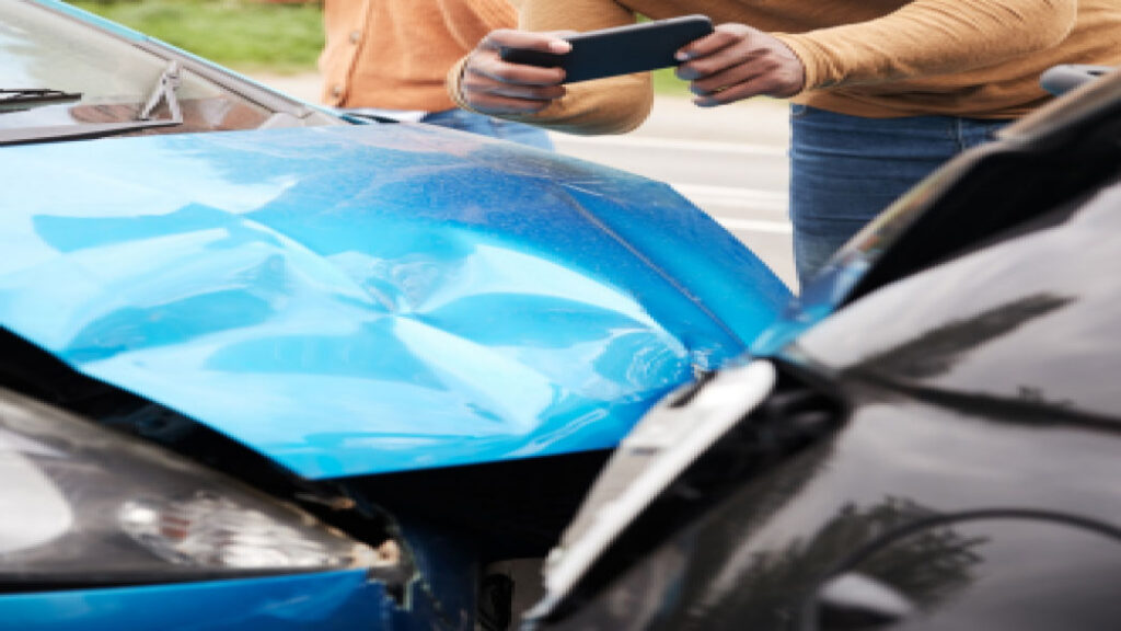 Damaged vehicle that results in an insurance claim that will be fulfilled with FlexManager health and safety software