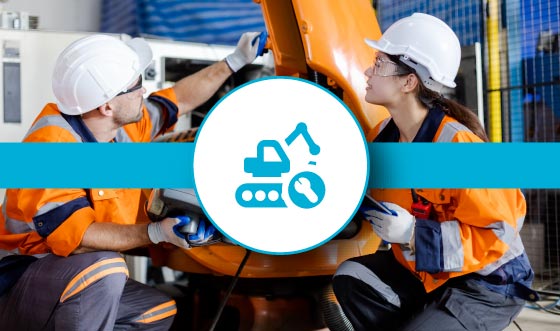 Maintenance technician using FlexManager Asset Maintenance module to schedule repairs, track maintenance history, and monitor equipment condition for efficient plant and location management