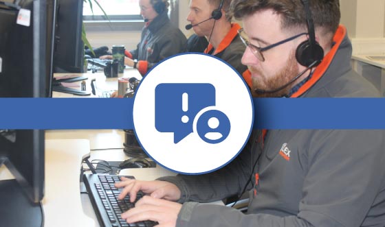 Support professional using FlexManager Customer Complaints solution dashboard illustrating professional complaint handling, root cause analysis, and proactive trend identification for improved customer satisfaction, loyalty, and quality control, integrated with location, analytics, and employee data.