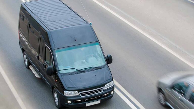 Image of company vehicle that is adhering to safety regulations set by health and safety authority.