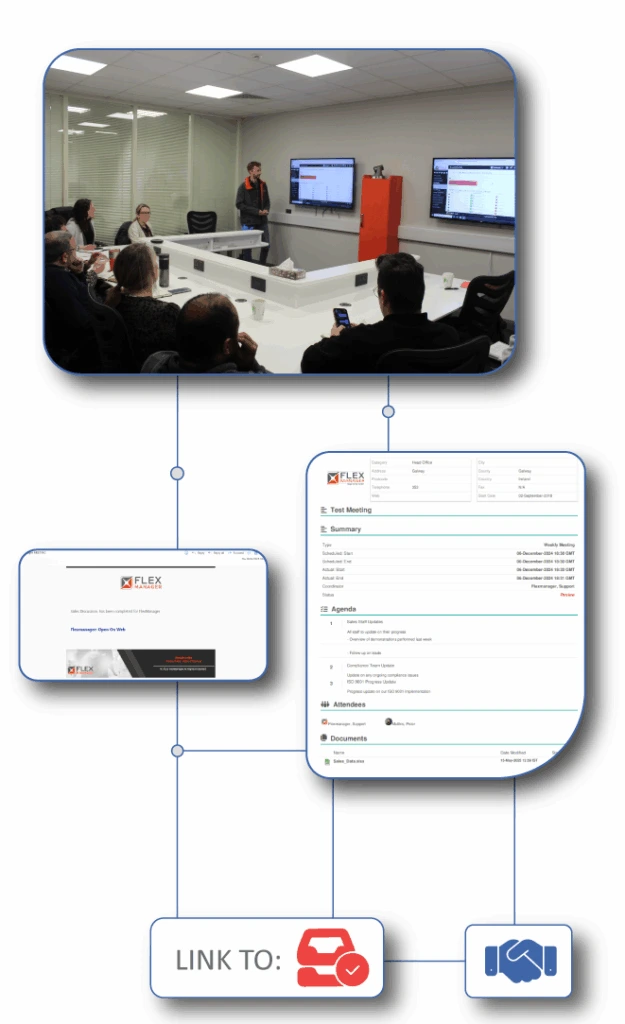 Teams and managers are using FlexManager's Meetings module to streamline agenda setting, track action items, and centralize documentation, significantly enhancing meeting productivity and collaboration.