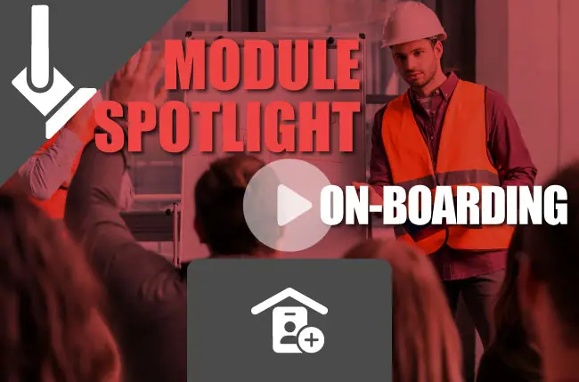 FlexManager on-boarding module for contractors, new employees, and any other personnel that need to know your regulations before entering your site.