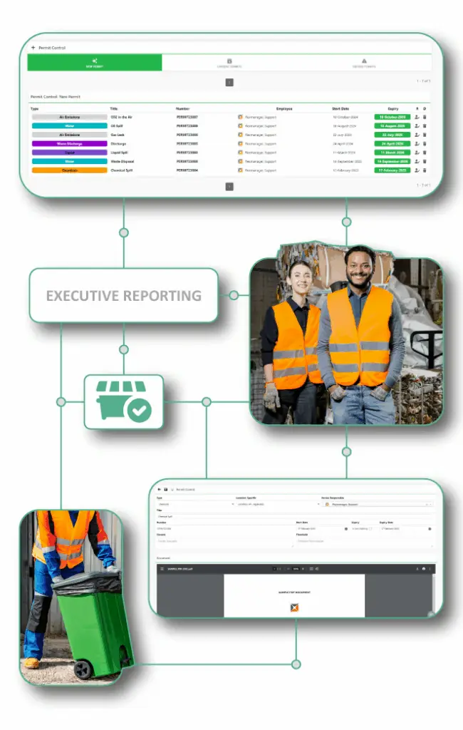 Compliance and operational professionals using Waste Permits module, a centralized solution for managing waste permits, tracking usage against thresholds, and ensuring regulatory compliance with audit-ready documentation.