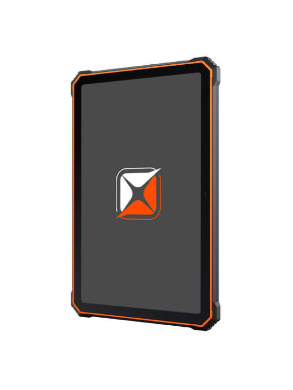 Frontal view of tablet device that can be used for heavy duty environments.