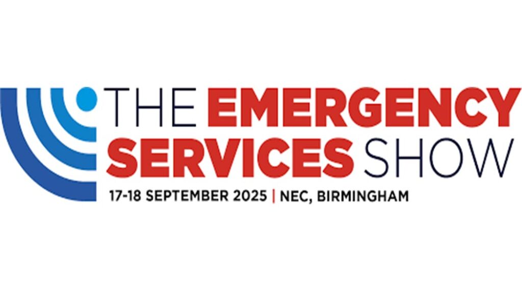 Logo for the Emergency Services Show that will be held in Birmingham, where key members of emergency services network and take part in an expo.