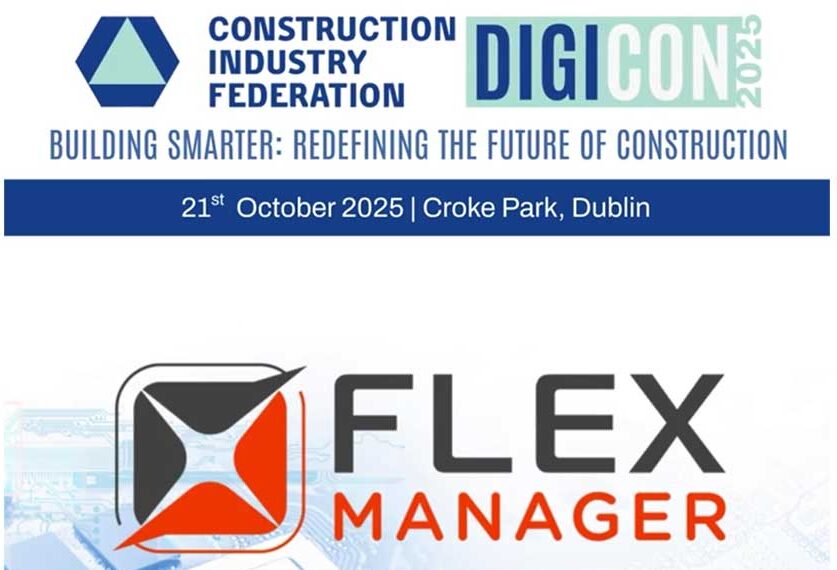 CIF Digital Summit information alongside the FlexManager logo who will be exhibiting at the event at stand 8.