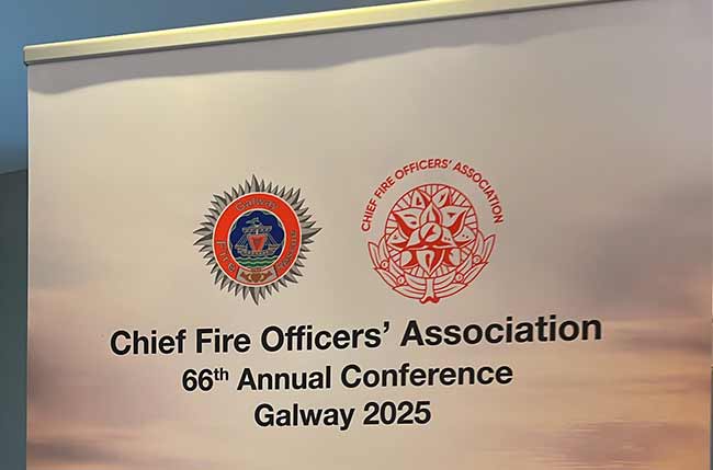 Banner for the chief fire officers association's 66th annual conference which was hosted in Galway.