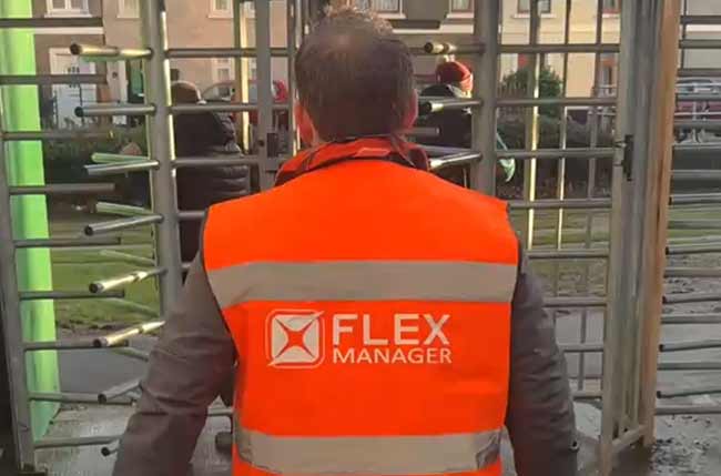 FlexManager staff entering secured area where they have permissions for entry.