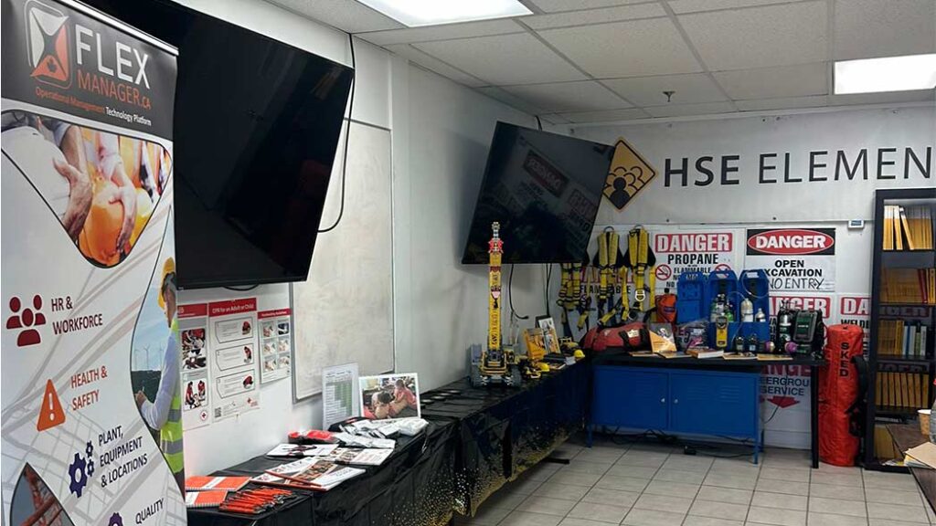 HSE elements equipment presented in their office in Ontario.