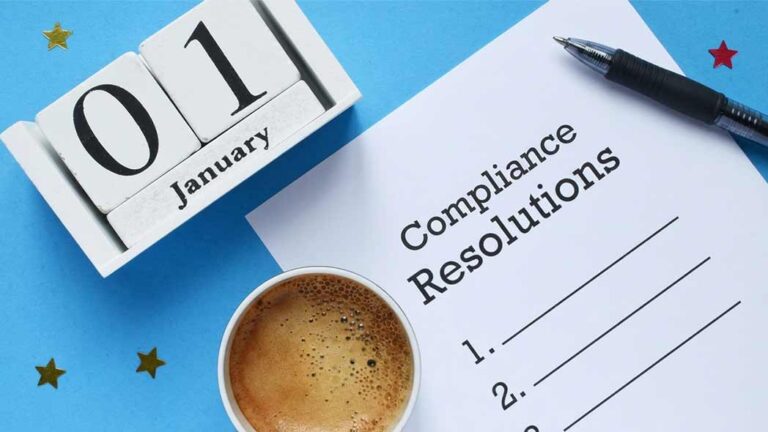 Resolutions being set by leaders represented by a list with coffee.