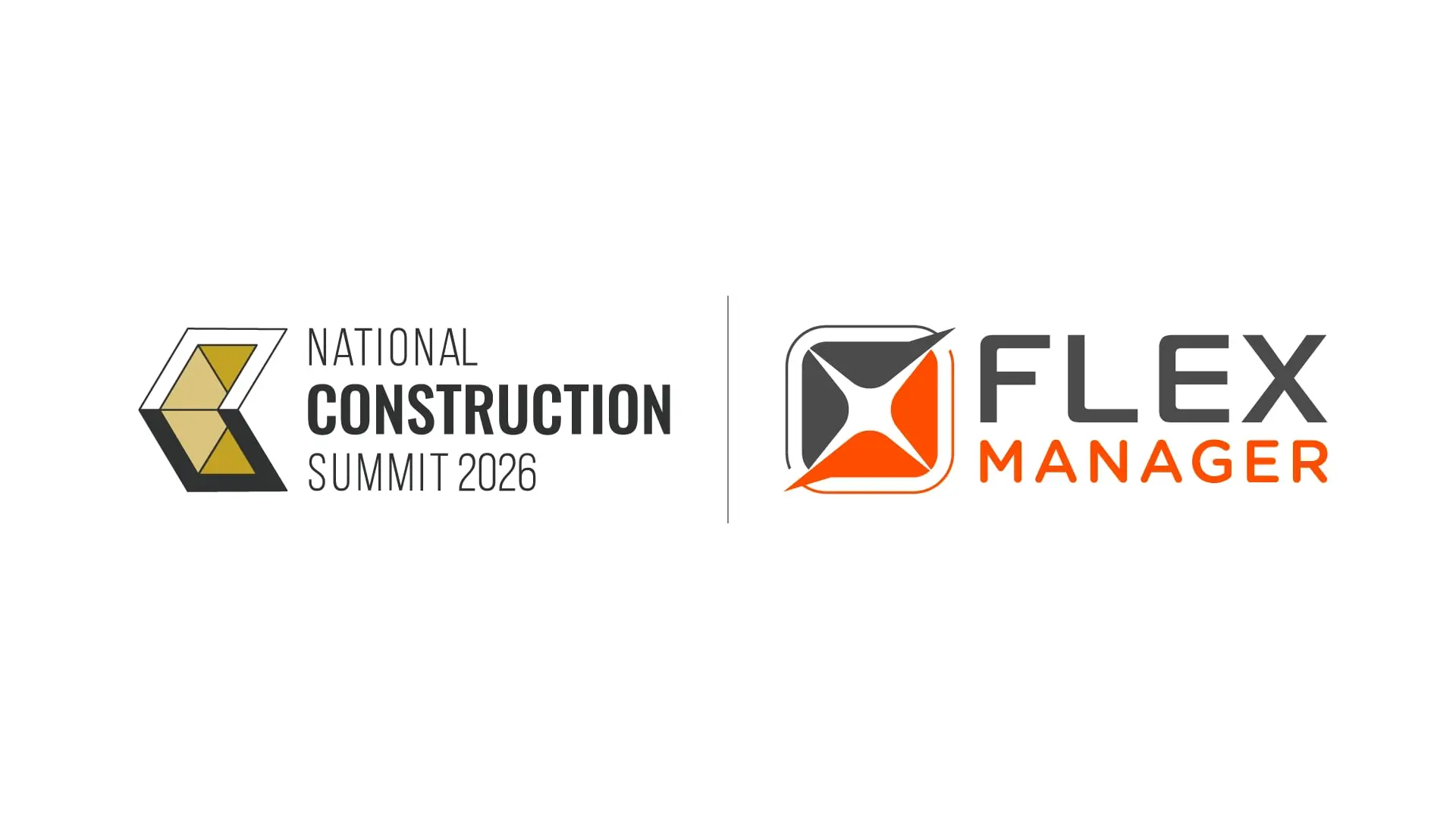 National construction summit and FlexManager logos.