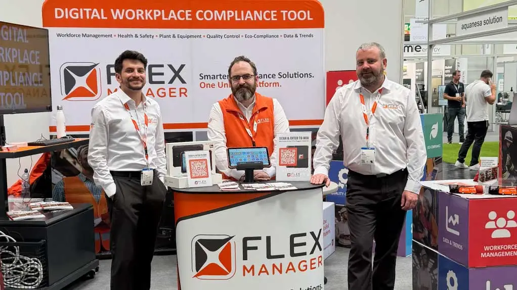 FlexManager team at INTERSCHUTZ 2026 showcasing smarter asset management solutions for fire and emergency services