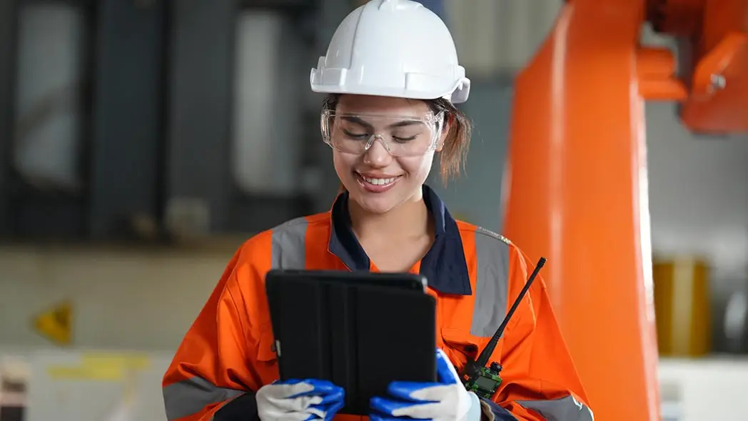 Product showcases include tablet, phone, NFC technology, kiosks, and specialised training.