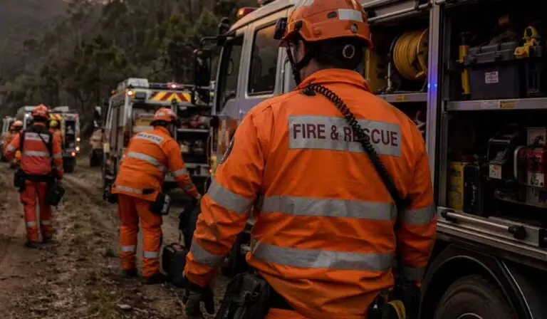 Fire and rescue crew responding to wildfire operations, illustrating operational readiness challenges during France's 2026 fire season.