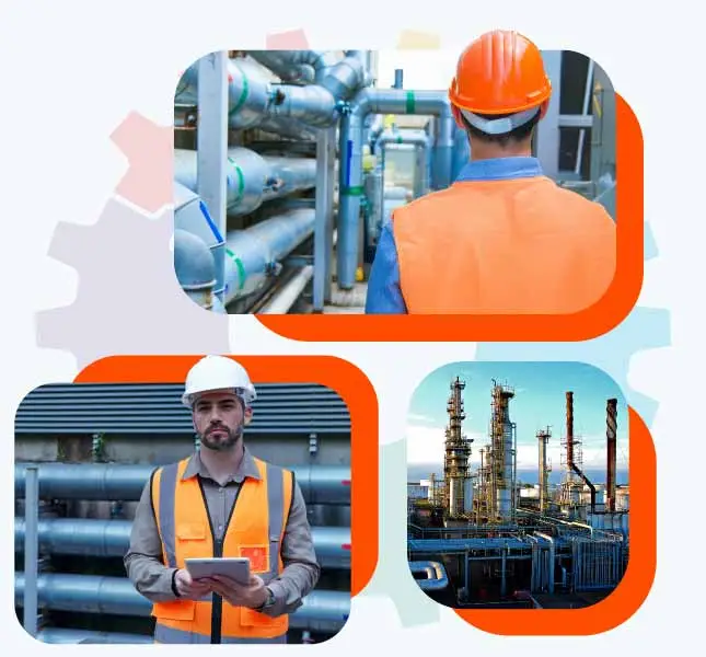 Oil and gas worker managing HSEQ compliance and risk with FlexManager